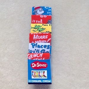 6 Pack Dr. Seuss Socks - Casual Crew - Unisex